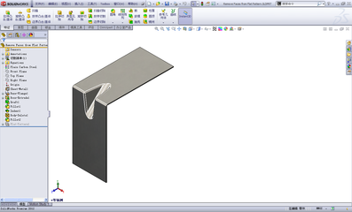 SolidWorks利用排除面对钣金件成型工具进行展开